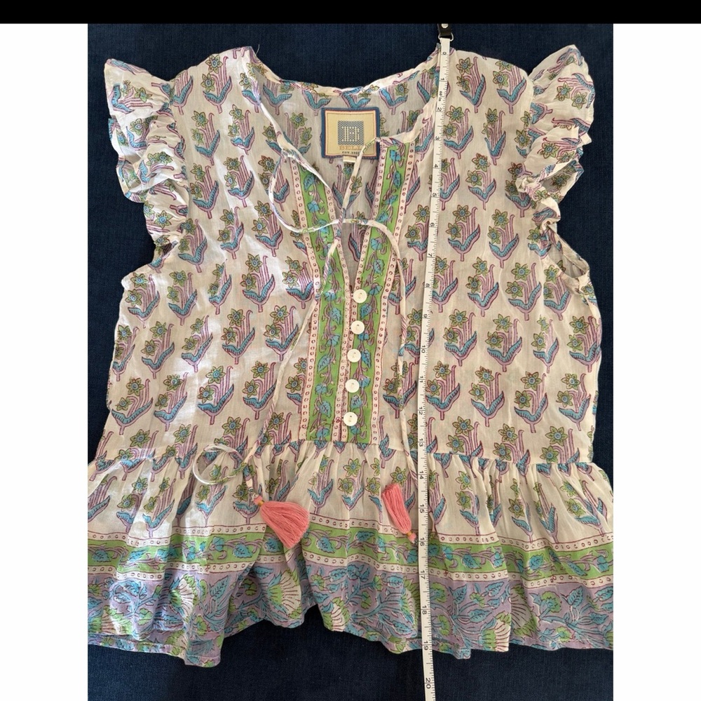 Floral Ruffle Blouse - Multicolor - Picture 7 of 9